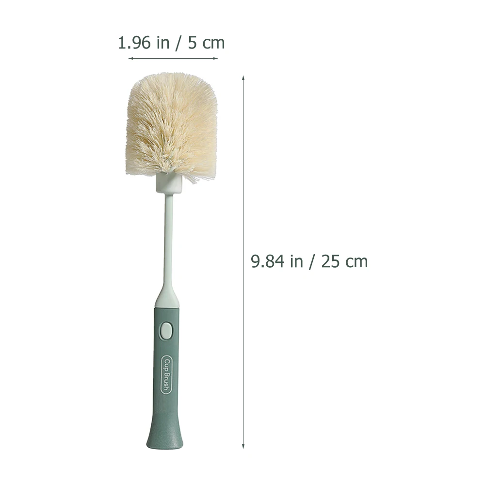 

Detachable Bottle Brush Cup Cleaning Long H PP Flock Material Replaceable Teacup Hygiene Home Kitchen Storage Portable