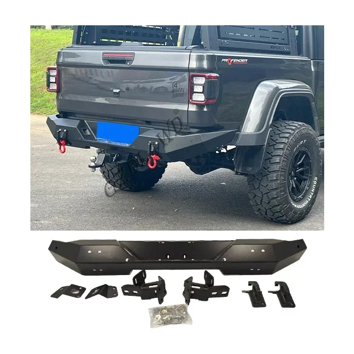 GZDL4WD pickup Single Low Loop Winch Bar Full Width Rear Bumper FOR GLADIATOR JT Gladiator JT 2020 2021 2022 2023 2024