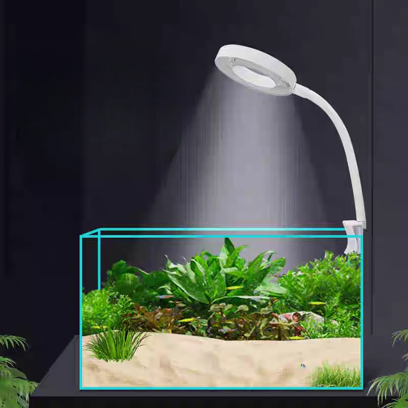 

Mini aquarium lamp, compact wireless betta fish lamp, dedicated clip-on light for ornamental lighting, USB rechargeable mini