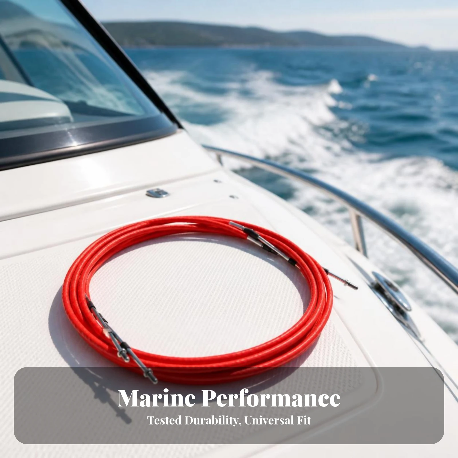 Throttle Gear Control Cable Marine-Grade Throttle and Gear Cable Heavy-Duty for Anglers, Outboard Motorboats, Speedboats