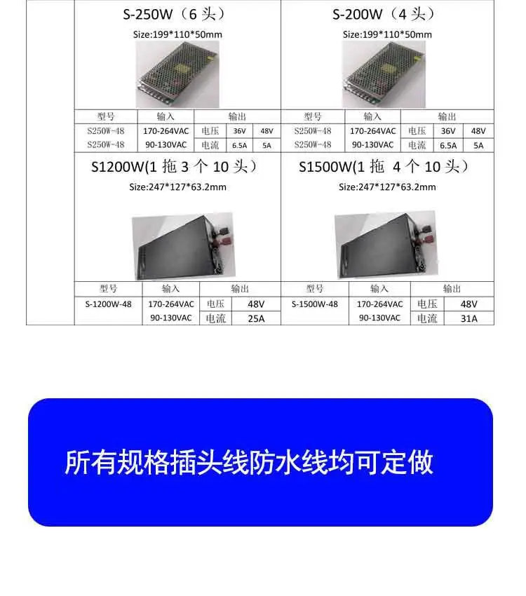 250W 350W 400W Waterproof  Power Supply for 6/10/12 Head Ultrasonic Atomizer Humidifier Fogger Humidifier Accessories
