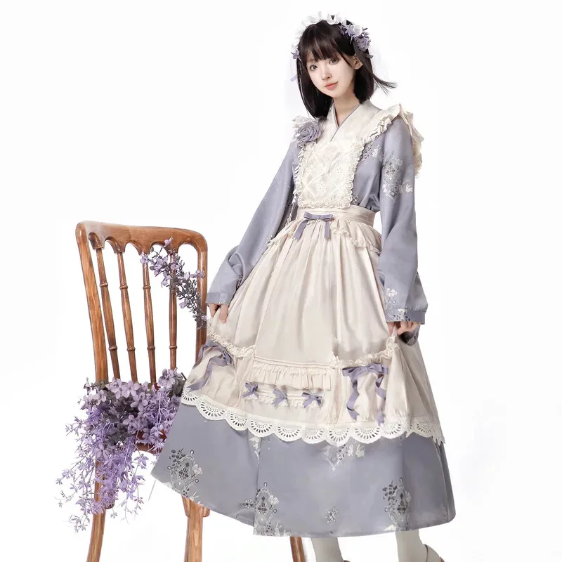 

Original Lolita Dress Ladies Everyday Cute Medicine Shop sweet pastoral style dress set