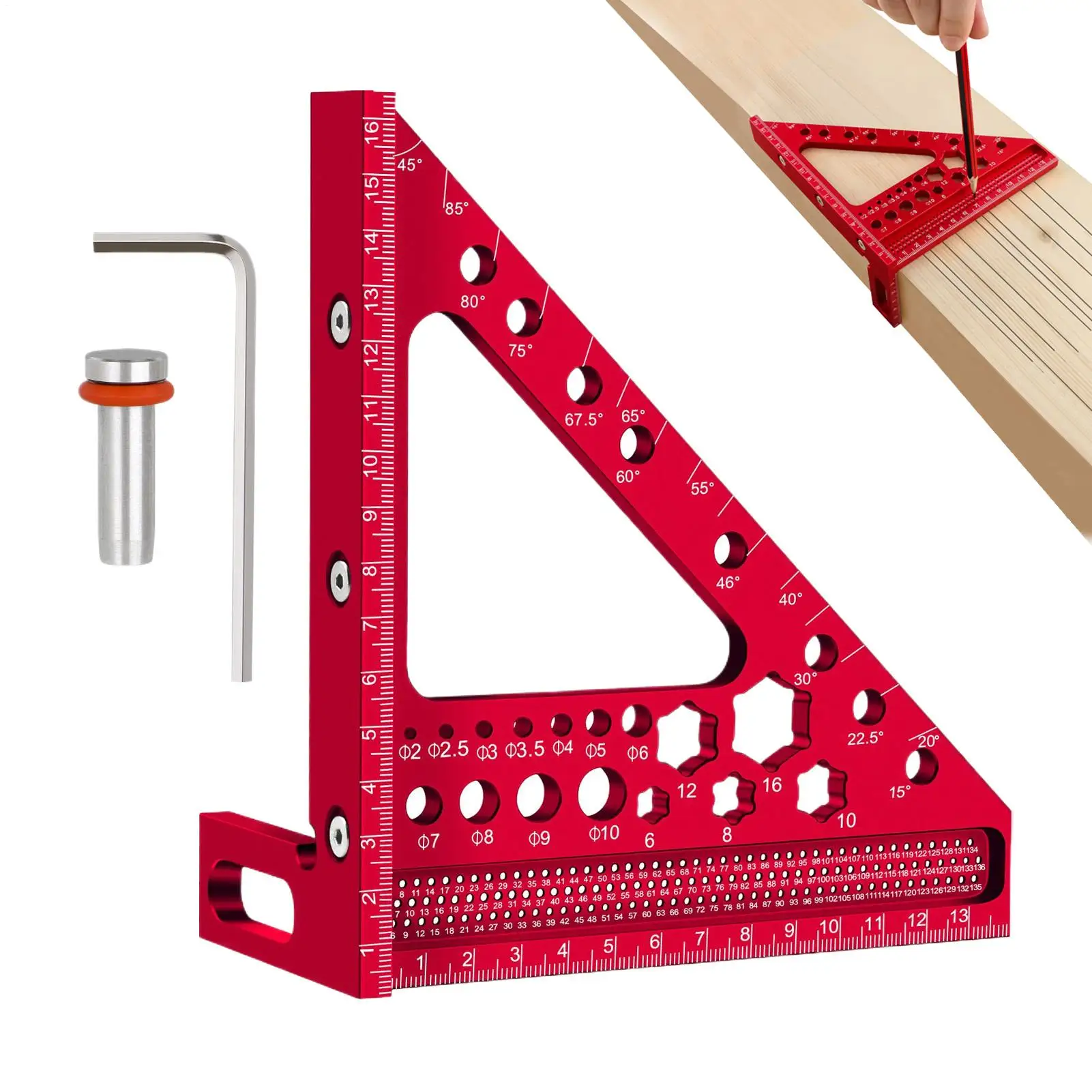 

3D Multi-angle Measuring Ruler 3D Measuring Carpenter Ruler for Framing Precision Measuring Tools for Engineer Furniture