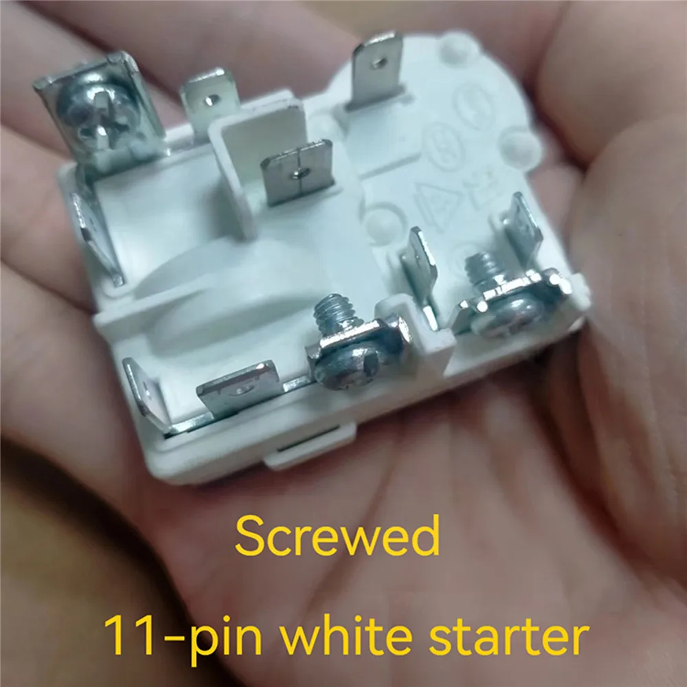 1PCS 11 Pin White Refrigerator Starter Relay Compressor Overload Protection Relay Zhb40-105P15C Freezer Replacement Accessories