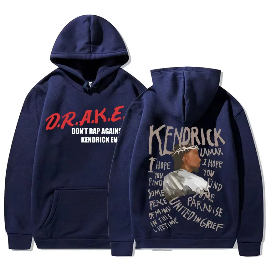 Kendrick Lamar Drake Dont Rap Against Kendrick Ever Hoodie Kdot They Not Like Us Hooded Men Harajuku Hip Hop Vintage Sweatshirts