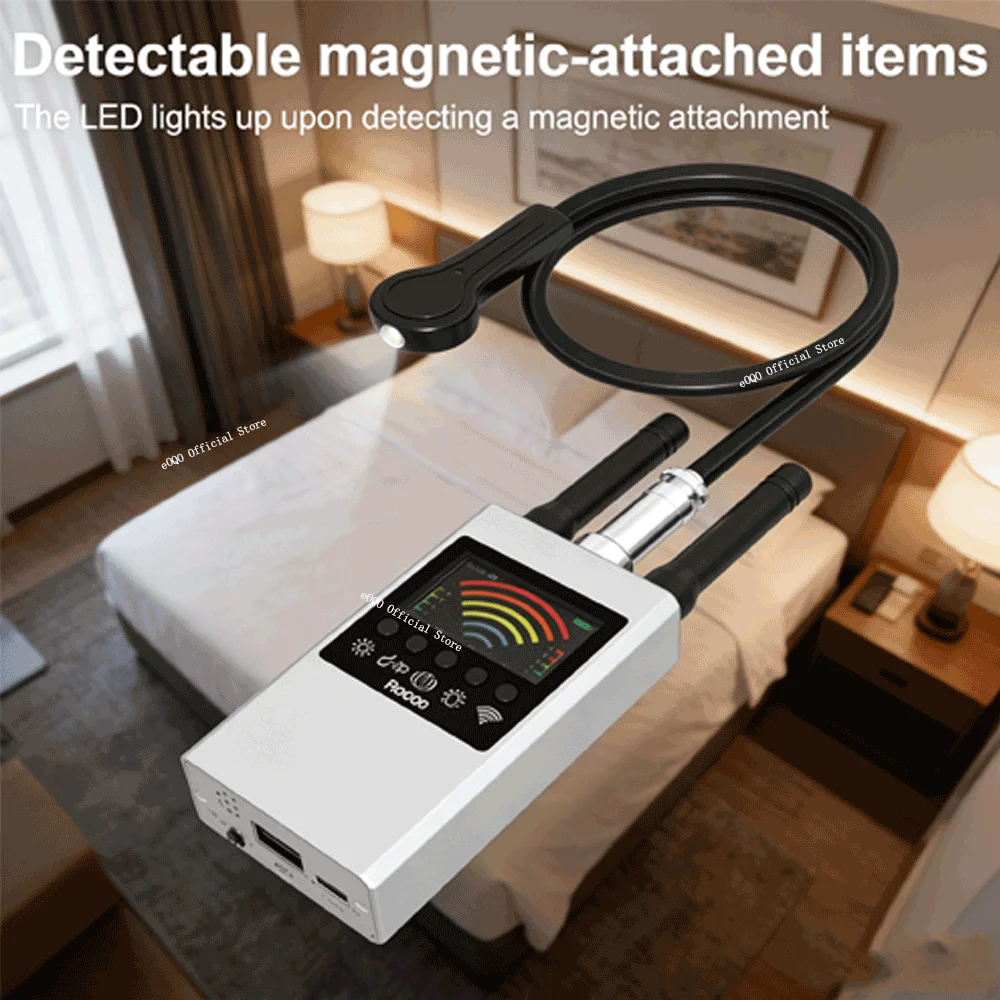 RD6800W Multi-function Anti-Candid Cam Wireless Lens Device Finder 1MHz-6.5GHz GSM Audio Bug Finder GPS Signal RF Tracker Detect