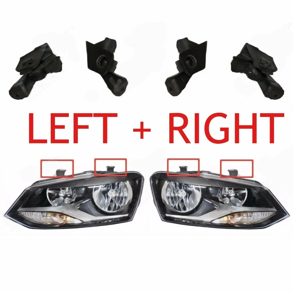 

1set For VW Polo 2009-2017 Car Left Right Headlight Repair Kit Bracket Mount Holder Clip Car Accessories 6R0998226 6R0998225