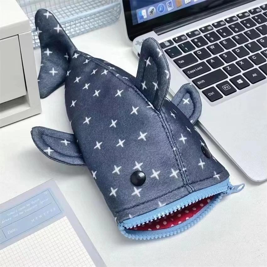 Cute Shark Pencil Case, Large Capacity Multi-functional Stationery Box, Creative Ins Style Pouch for Boys & Girls