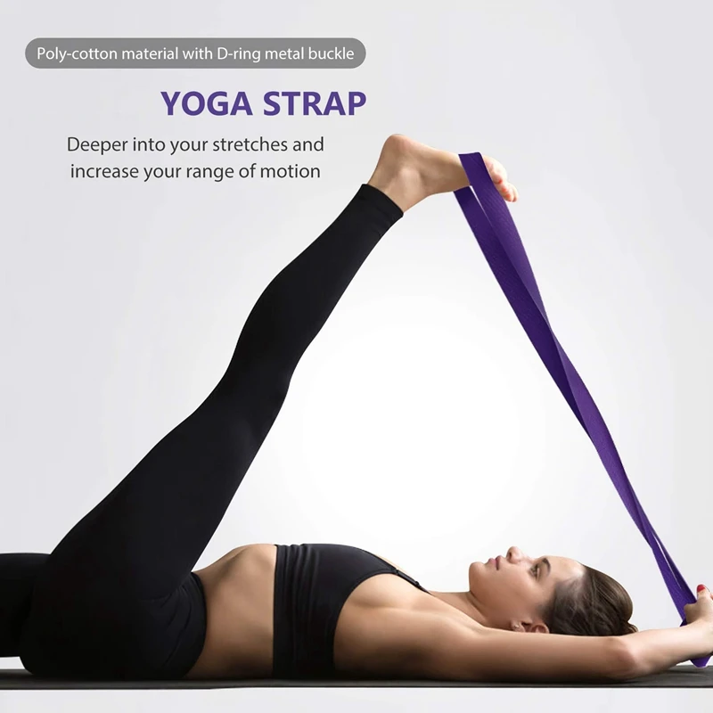 Yoga Block And Yoga Strap Set EVA Foam Soft Non-Slip Yoga Blocks Universal Pilates Stretching And Toning Workouts