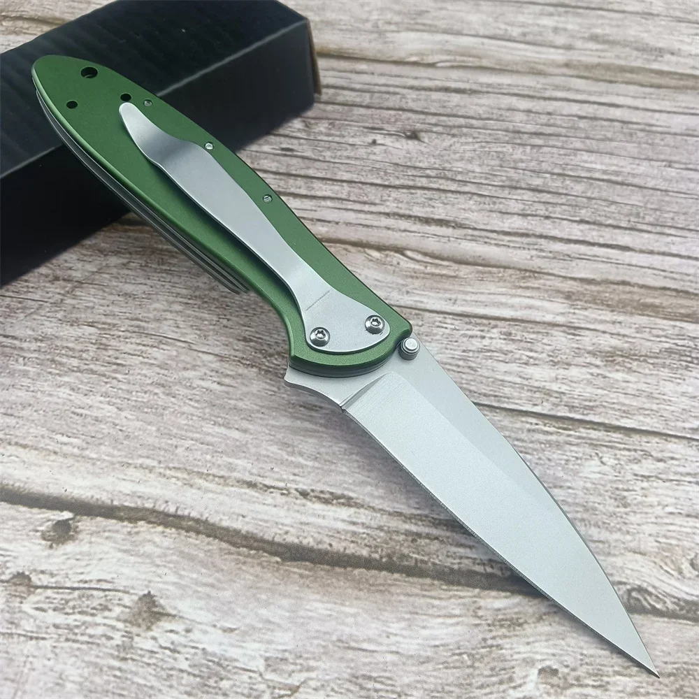 KS 1660 Onion Leek Tactical Flipper Folding Knife Stainless Steel Handle Outdoor Hunting Camping Knives Pocket Sharp EDC Tools