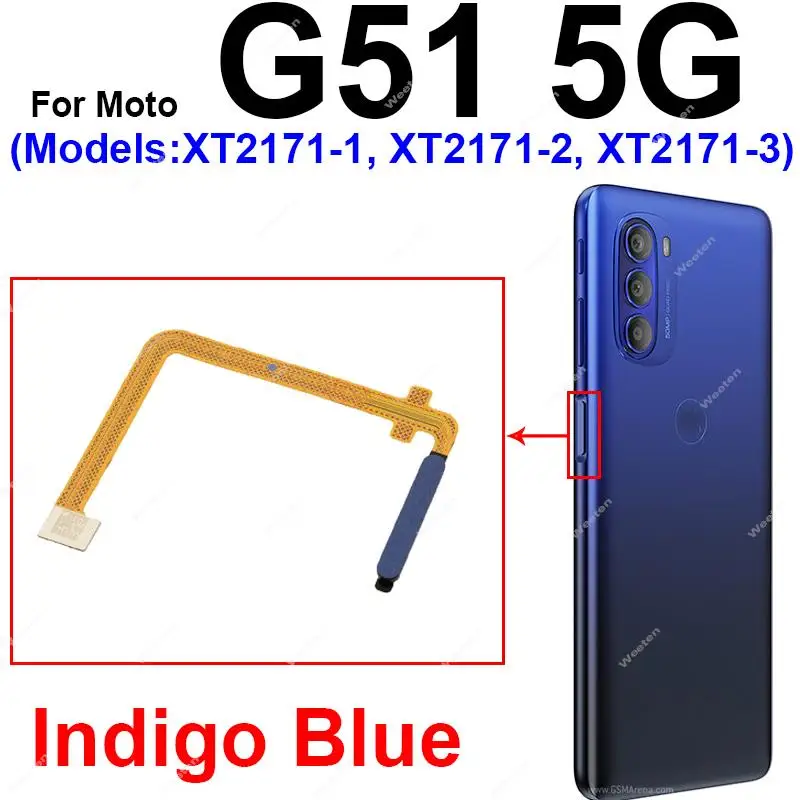 Fingerprint Touch ID Sensor Flex Cable For Motorola Moto G31 G41 G51 G71 5G Return Key Home Button Flex Cable Repair parts