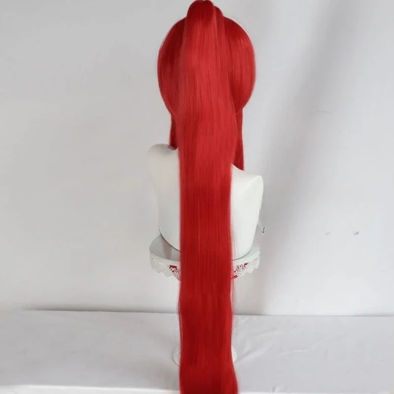 クウェルティウオ。-123456-エルザ・スカーレット-コスプレ-レッド-合成ロング-ポニーテール-ストレート-ウィッグ-フェアリーテイル-アニメ-coser-high-quaasdffghjk-987764