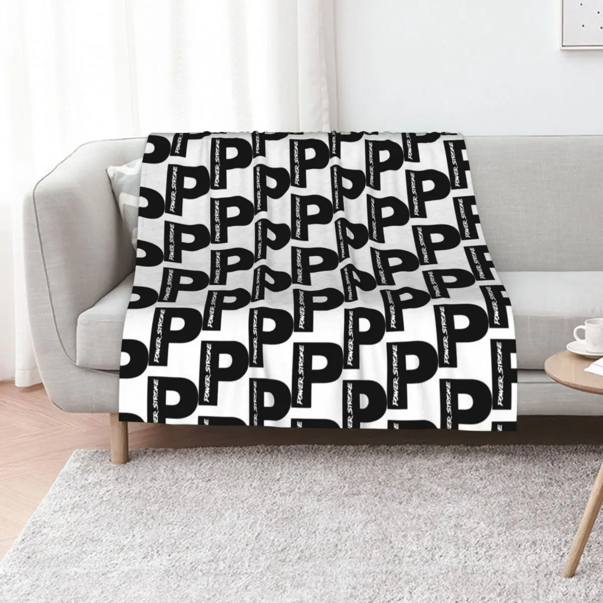 PowerStroke Black Throw Blanket blankets ands cosplay anime blankets and throws halloween Large Decorative Beds Blankets