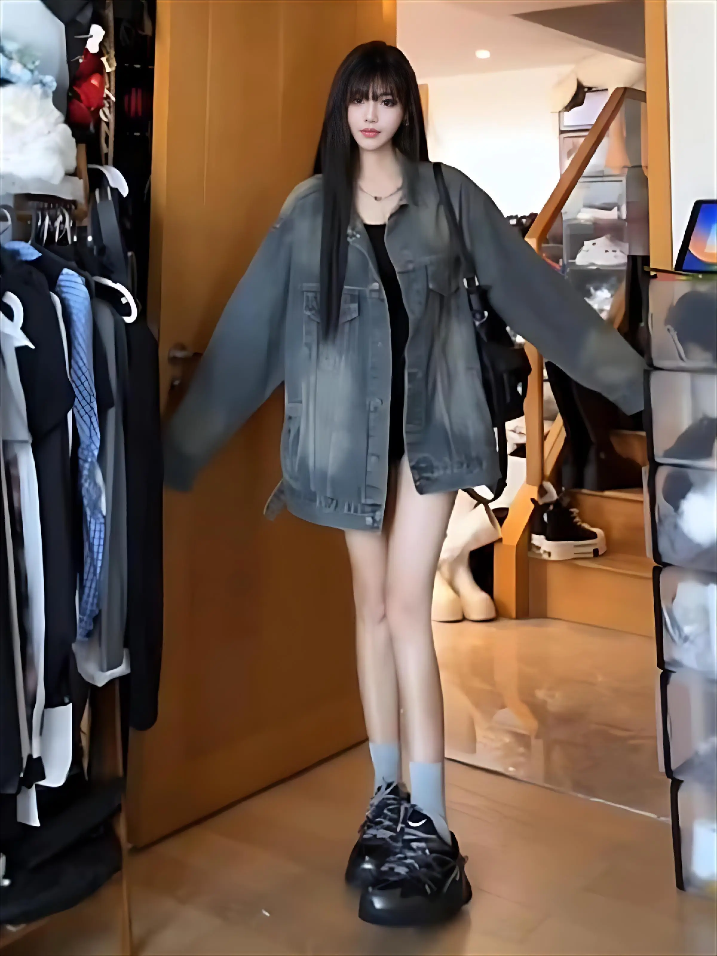 デニムコート ジャケット 女性用 レディース 夏 キャンバス ミニマリスト ポケット付き 軽量 ドロップショルダー サッシュ オープンワーク ビーチウェア エアリー