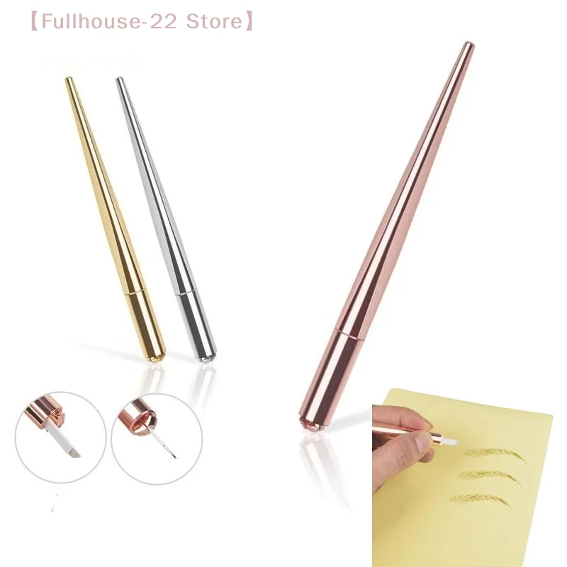 

【MAX-22】1pcs Manual Metal Embroidery Eyebrow Tattoo Machine Pen Permanent Makeup Microblading Handle Pen