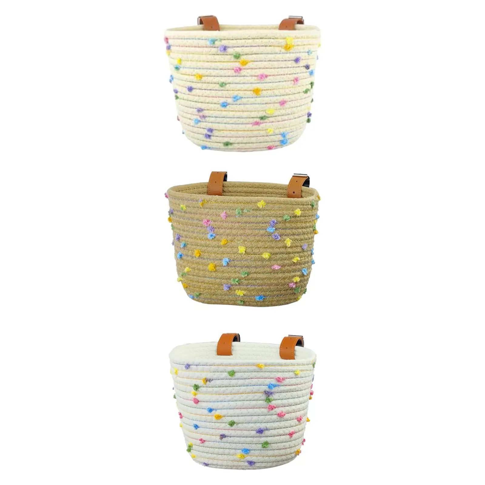 Kids Bike Basket Cargo Rack Decor with Adjustable Straps for Children Riding image 2