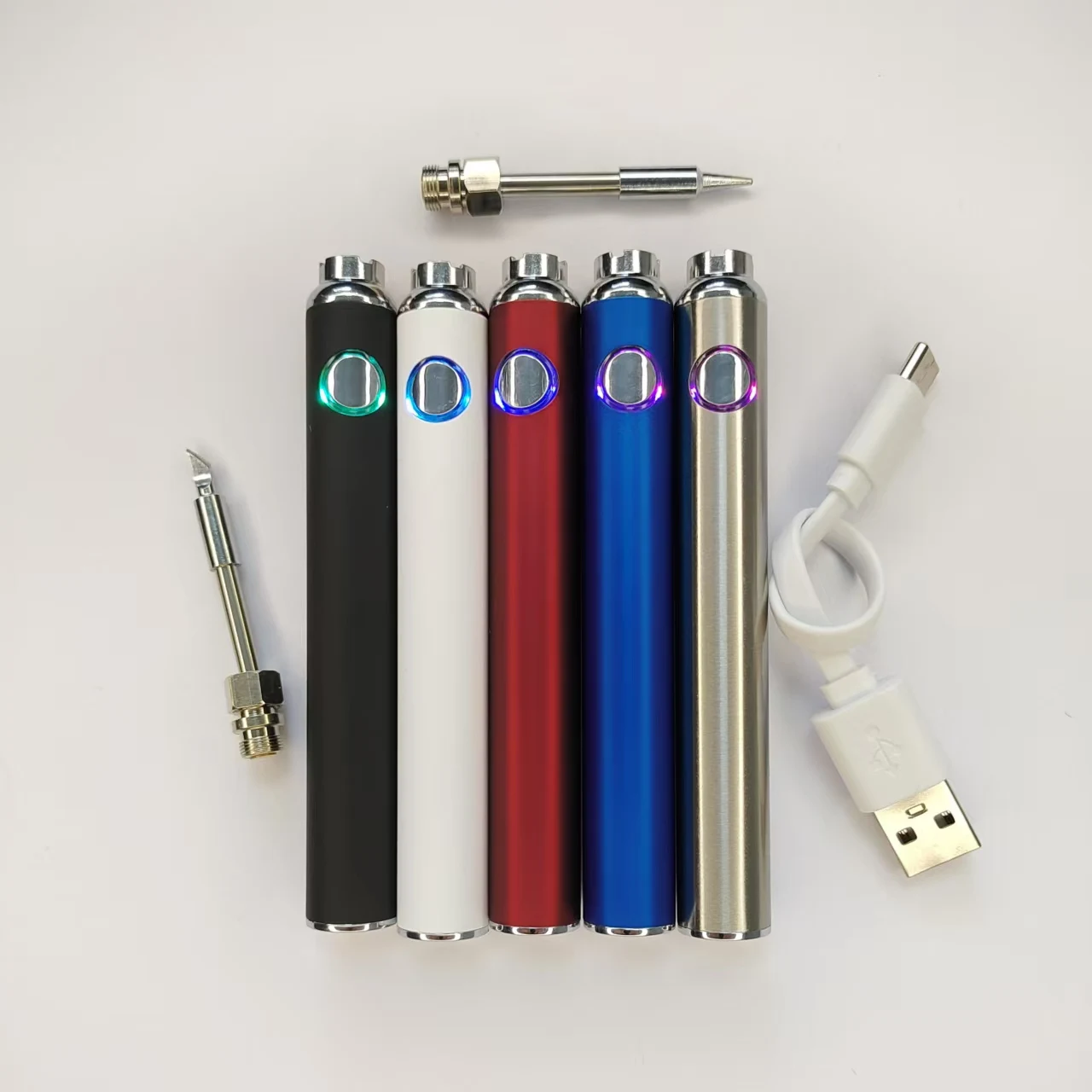 

5pcs Type-c Bottom charging Tiny lectric Soldering Iron 650mAh Battery 510 Thread Connection Heat Pen Welding Solder Iron
