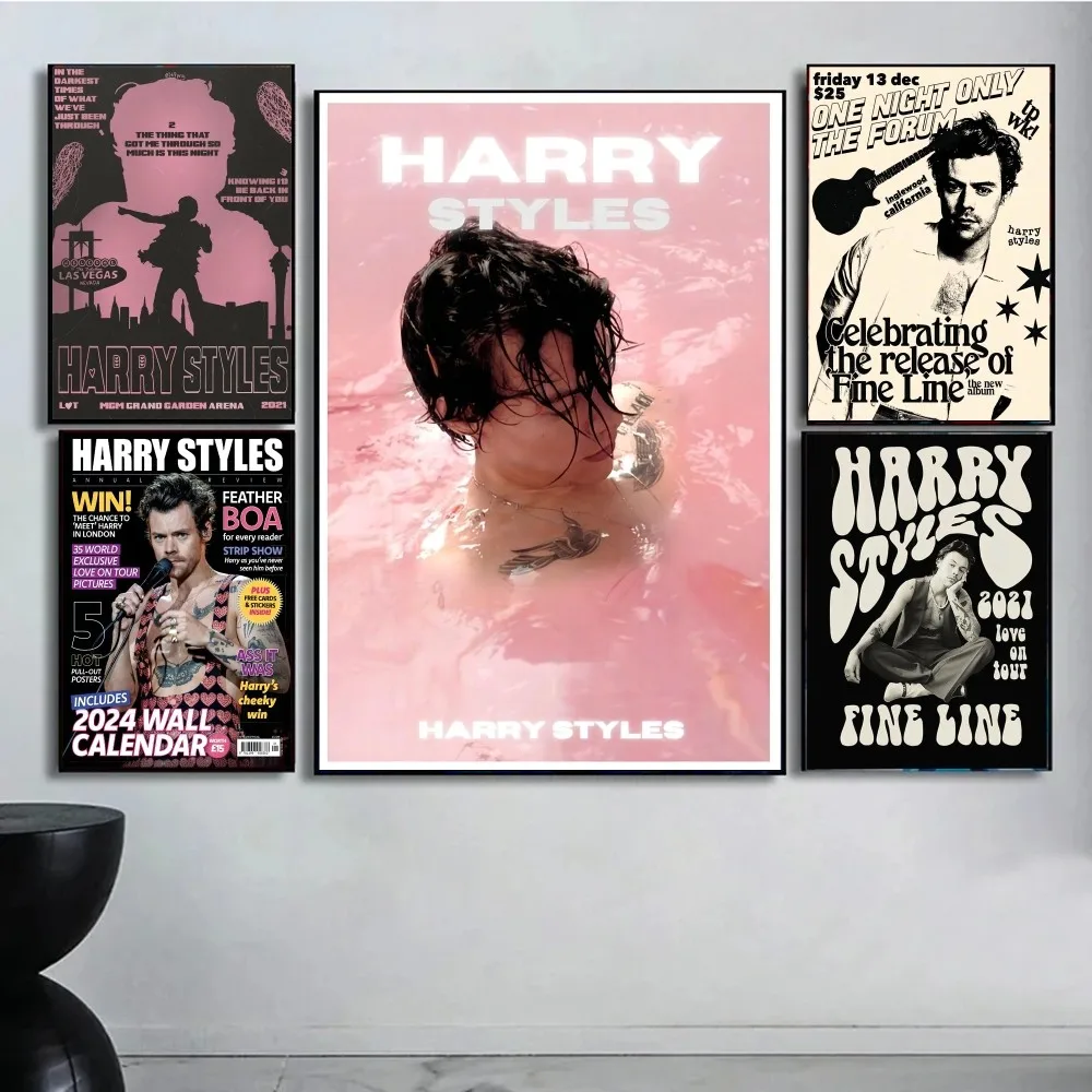 Singer H-Harrys S-Styles Movie Sticky poster Vintage Room Home Bar Cafe Decor Room Wall Decor