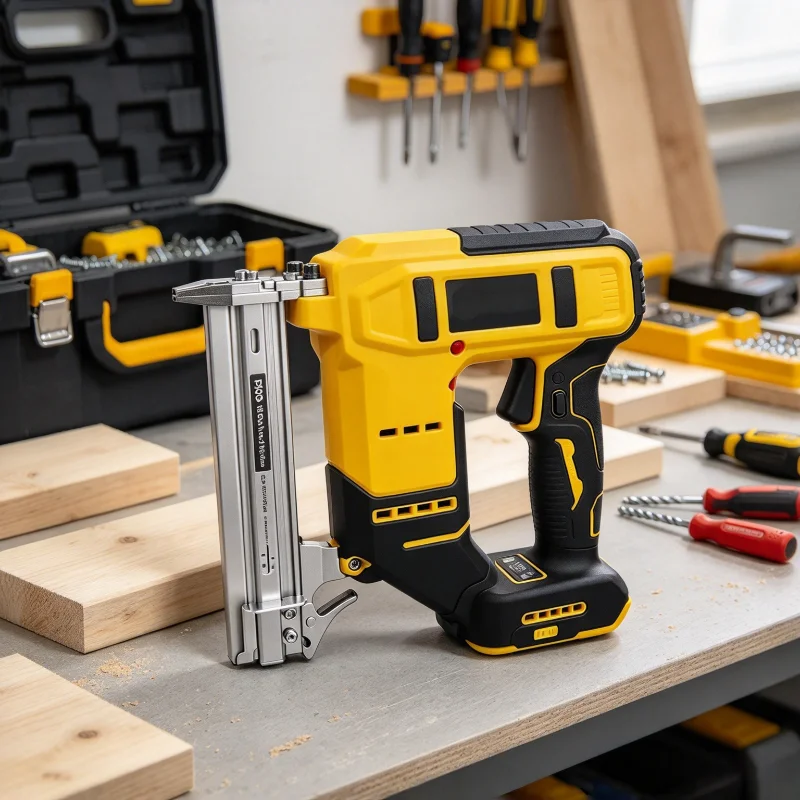 Handheld brushless lithium electric nail gun, two speed adjustable portable woodworking decoration (no battery)
