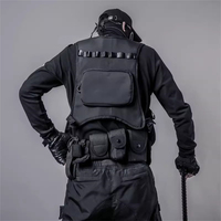 2025 Multifunction Tactical Techwear Cargo Vest Bag Men Women Adjustable Buckle Outdoor Hip Hop Punk Sleeveless Waistcoat