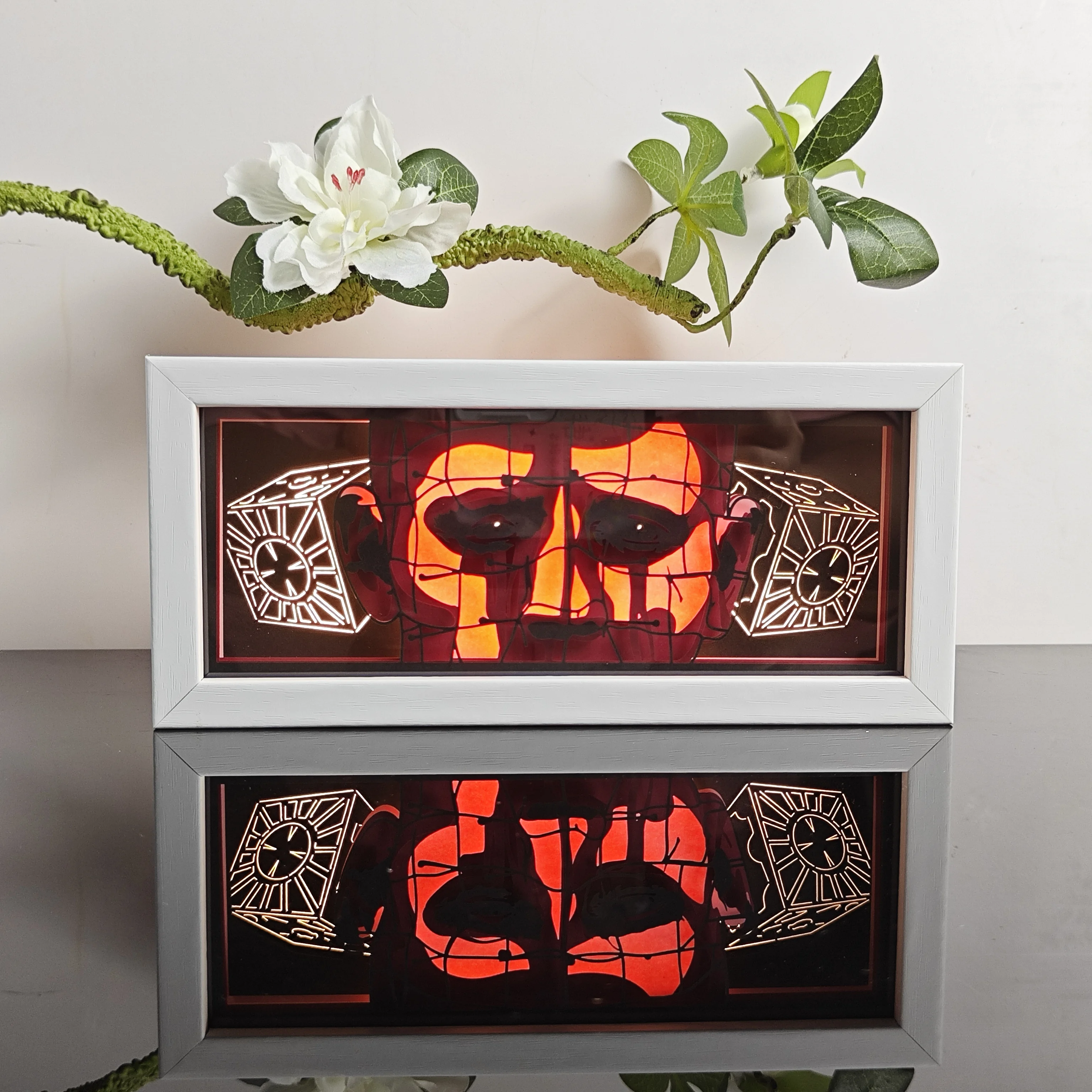 

Horror Movie Series Color Paper-Cut Light Remote Control Seven Color Change Party Room Cartoon Decoration Night Light