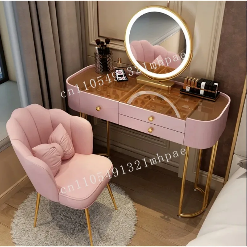 

Scandinavian style modern bedroom furniture makeup led makeup mirror dresser