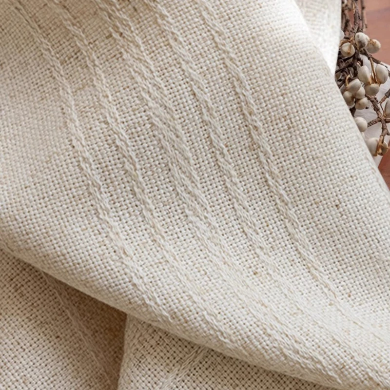 Japanese Light-transmitting Linen Curtains Living Room Balcony B&B Window Screen Light and Transparent Good Privacy Bedroom