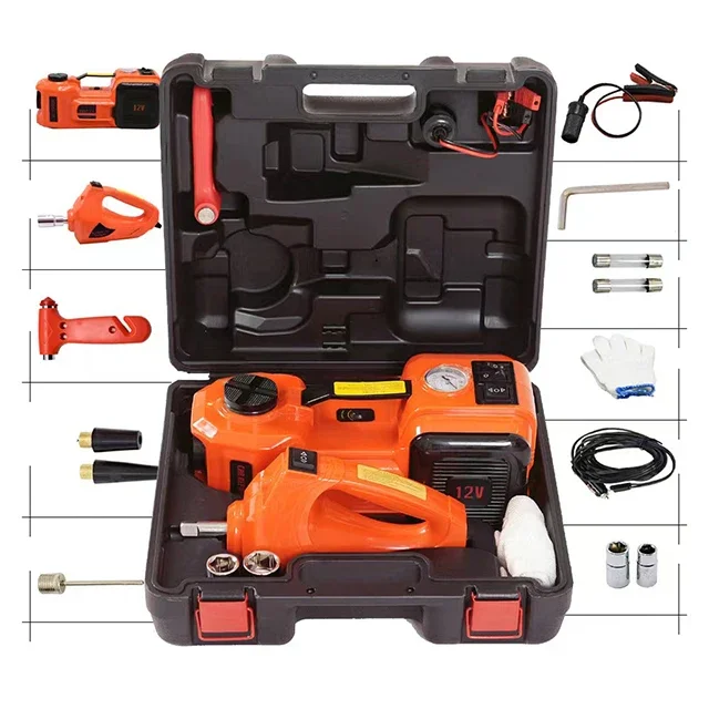 Manufacturer's New Design Portable 3Ton Car Tire Change Tool Electric Jack Set