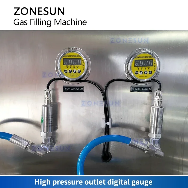 Zonesun CO2 Cilindro Máquina de embalagem de nitrogênio Soda Jice Maker Equipamento Máquina de enchimento Máquina de recarga de gás CO2 ZS-FCO2