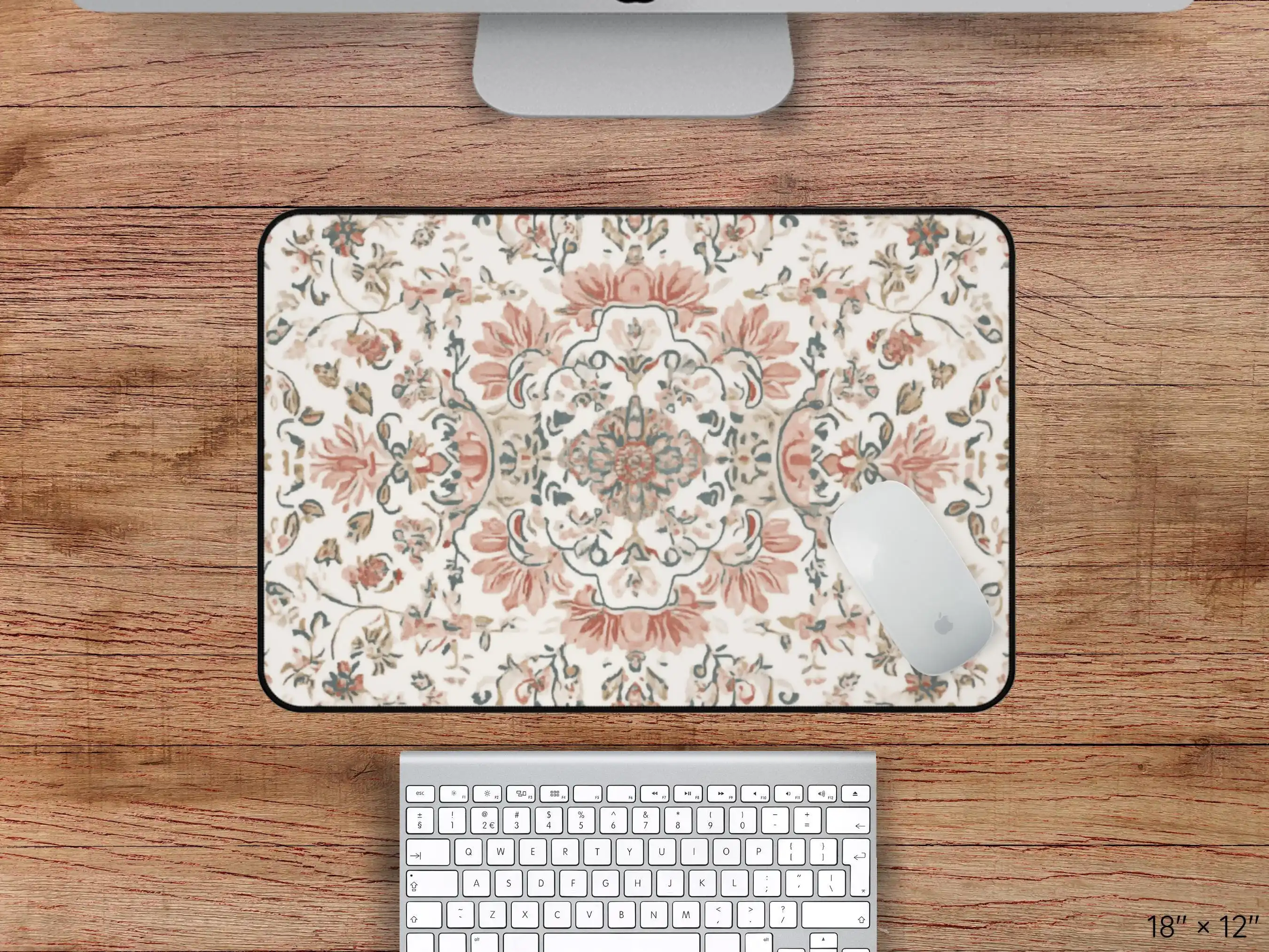 Tapis de bureau persan, tapis de souris antidérapant et imperméable, tapis de bureau décoratif pour le bureau et les jeux, cadeau parfait pour les amis.