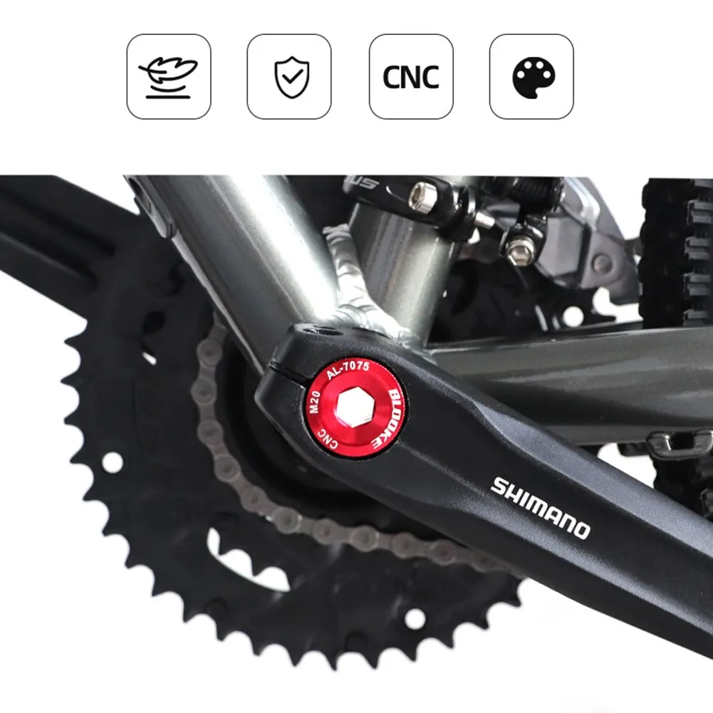 Upgrade Your Bike's Performance and Style with Aluminum Alloy Crank Cover Screw Cap Suitable for MTB & Road Bikes