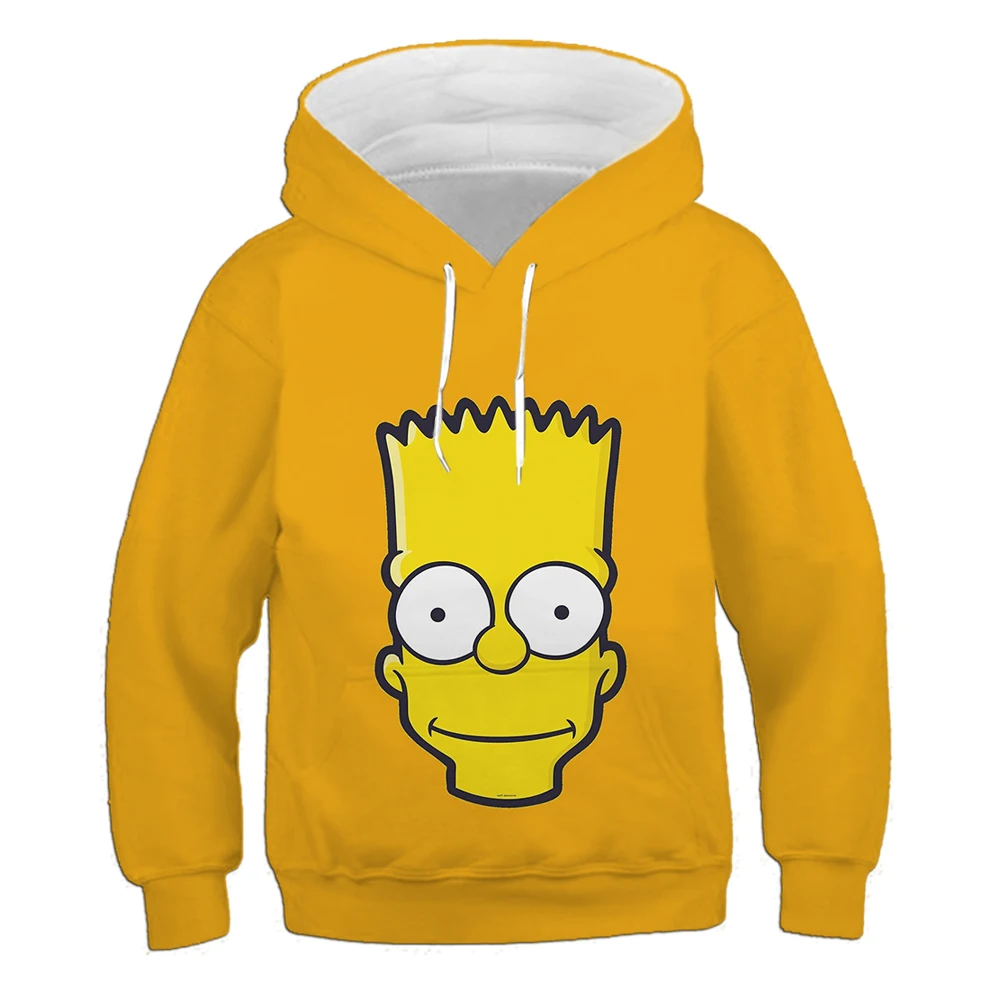 The Simpsons men and women fashion age-reducing cute cartoon print trend play walk play loose outdoor sportswear hoodie