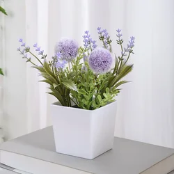 1PC-20CM artificial hairball.Lavender pot.suitable for home.table centerpiece.office tabletop decoration.artificial mini pot