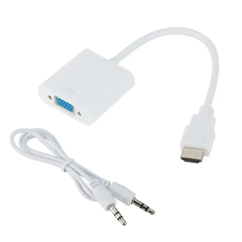 HDMI-Kompatibel zu VGA Adapter Stecker Auf Famale Konverter 1080P Digital zu Analog Video Audio Für PC Laptop tablet