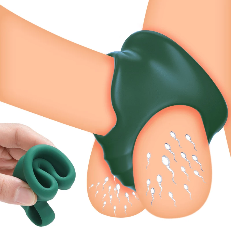 

Reusable Penis Sleeve Silicone Cockring For Men Delayed Ejaculation And Erection Sex Toys Dick Lock Scrotum Bondage Cock Ring