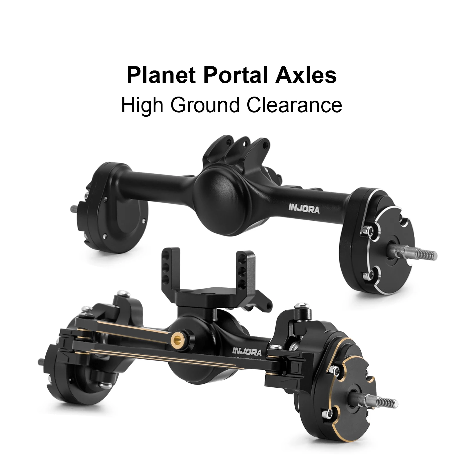 INJORA Planet Portal Axles with Double Joint Shafts for 1/18 Redcat Ascent-18 APEX