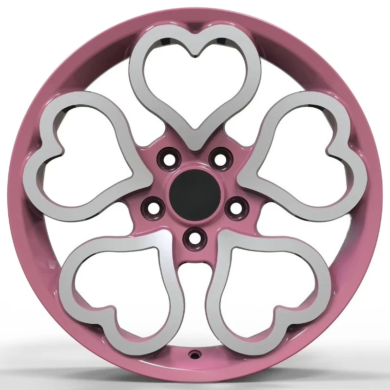 

New Condition Love Shape Forged Aluminum Alloy Wheel Hub Multi-Model Fit 15-26 Inches 100mm PCD Customizable Color