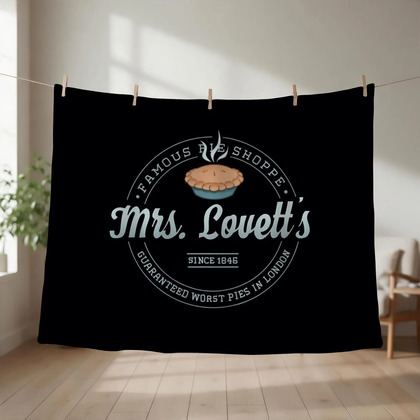 Mrs Lovett's Pie Shoppe Throw Blanket Flannel Fabric Thin Tourist cosplay anime Blankets