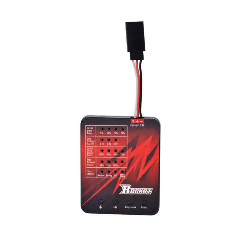 ROCKET For 540PLUS V2 For 5-Slot 11T 13T 16T 20T Waterproof Motor 80A ESC Tamiya Kyosho TRAXXAS Programming Card
