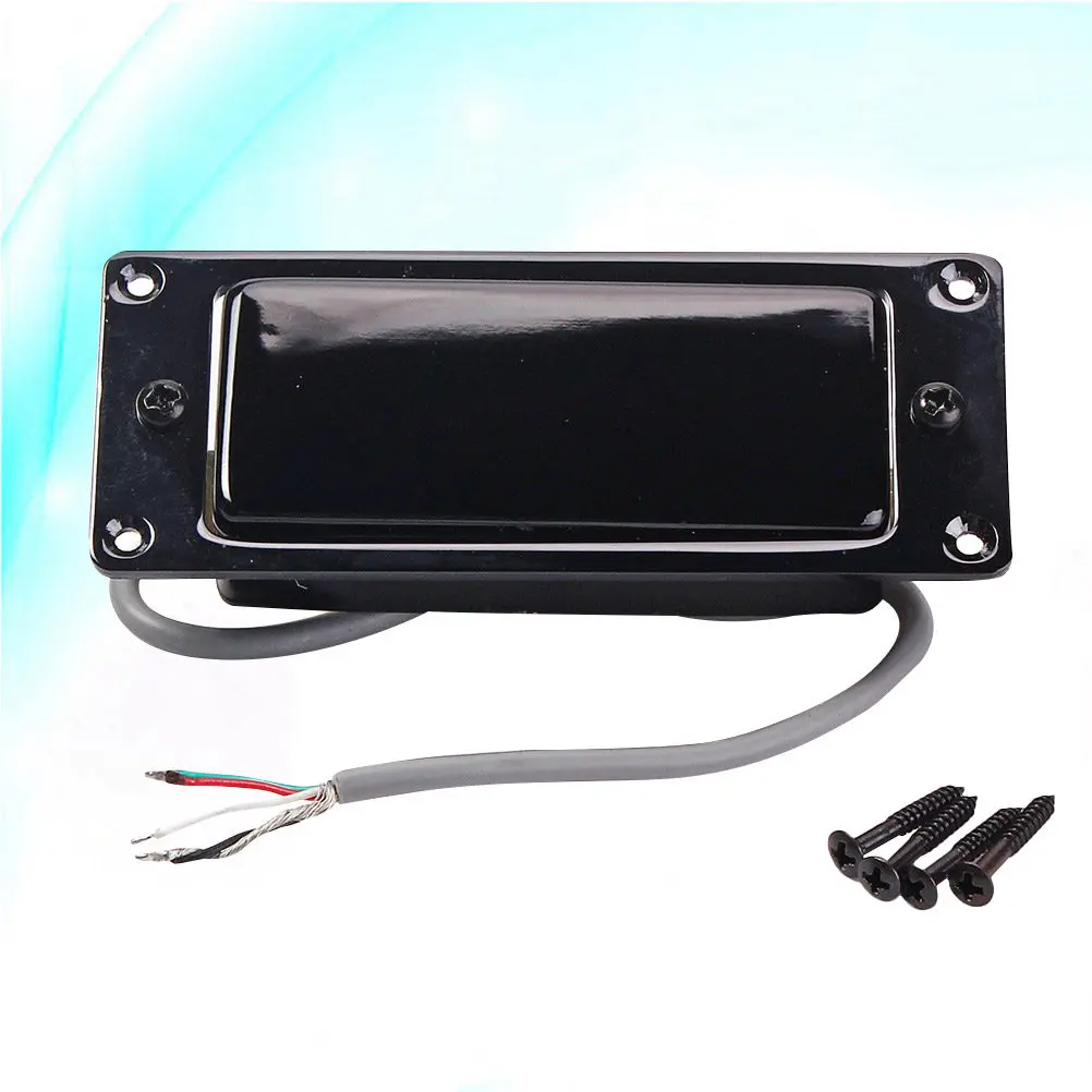 Mini Guitar Pickup Sealed Copper Shell Humbucker High Output Warm Tone 4 Conductor Cable Replacement