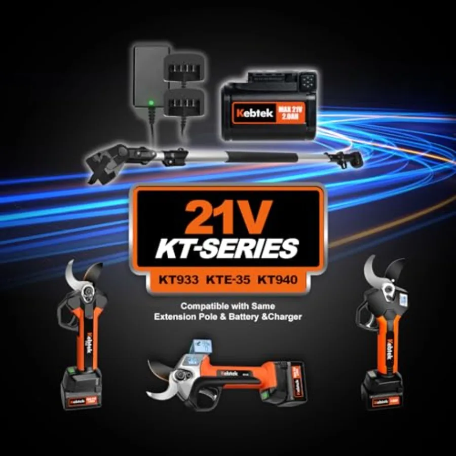 Cordless Electric Pruning Shears 35MM with 18V Brushless Motor for Professional Tree Trimming and Garden Maintenance Includes 2