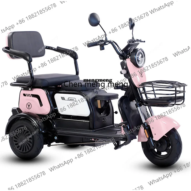 

Electric Tricycle 1000W72V22AH Electric Scooter Picking Up And Dropping Off Children ElderlyScooter Leisure Large Storage Basket