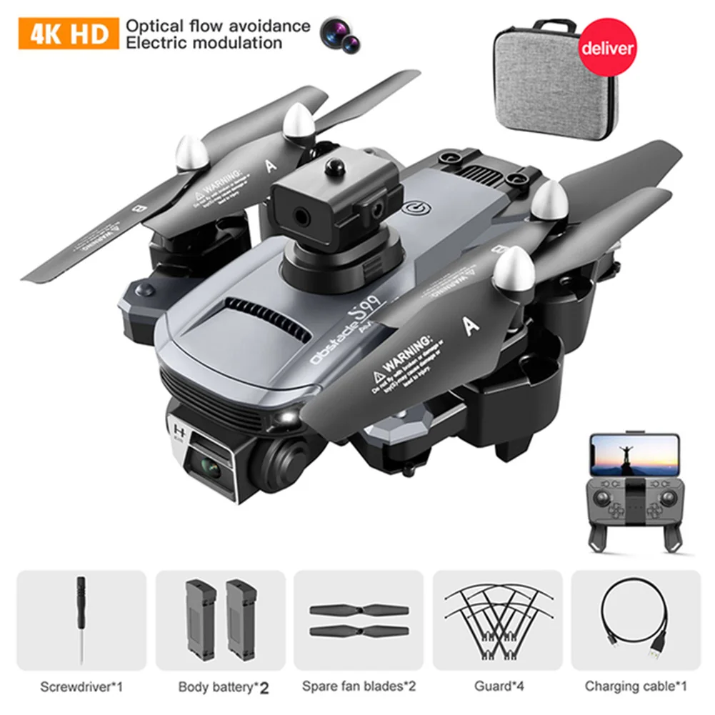 

Camera-Drone With Four-Sided Obstacle Avoidance One Key Take Off/Landing Quadcopters Birthdays Gift