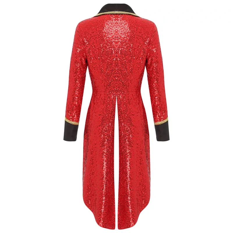 المرأة الترتر سترة سهرة البريق الساحر يرتدى السترة ملابس خارجية تأثيري حفلة الهالوين فستان Ringmaster تكلفة السيرك J1