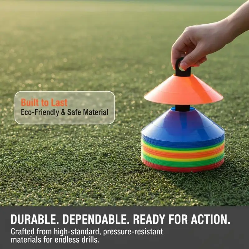 New 5Pcs Soccer Disc Cones Set Soccer Training Pro Agility Discs Dish Sport Space Cones Football Training Equipment Ball Game