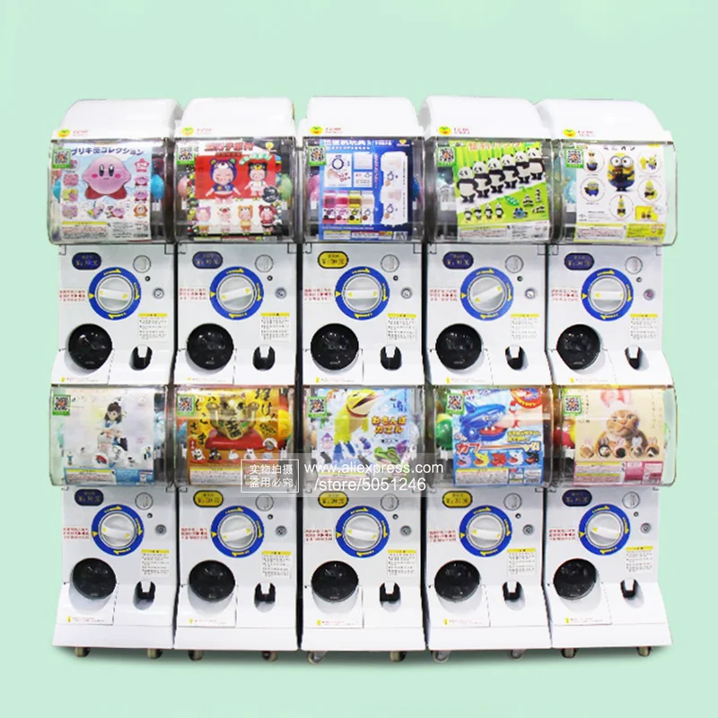 5pcs Gashapon Machine Japan Capsule Toy Ball Dispenser Shopping Malls Children Token Coin Operated Game Gachapon Vending Machine