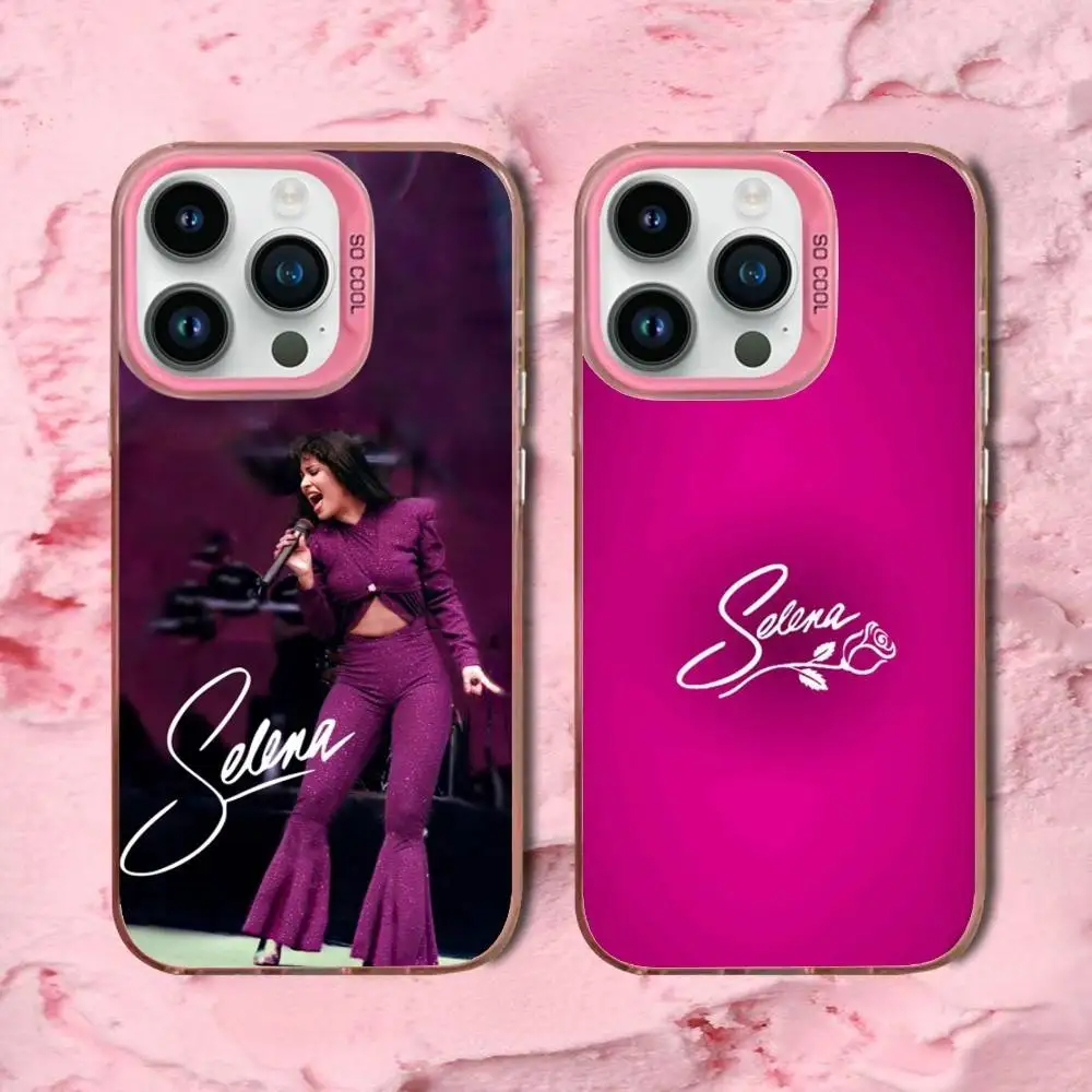 

Selena Quintanilla Latin Phone Case For iPhone 16,15,14,13,12,11,8,7,Pro,Max,Plus,Mini,XS,SE Candy Matte Shockproof Pink Cover