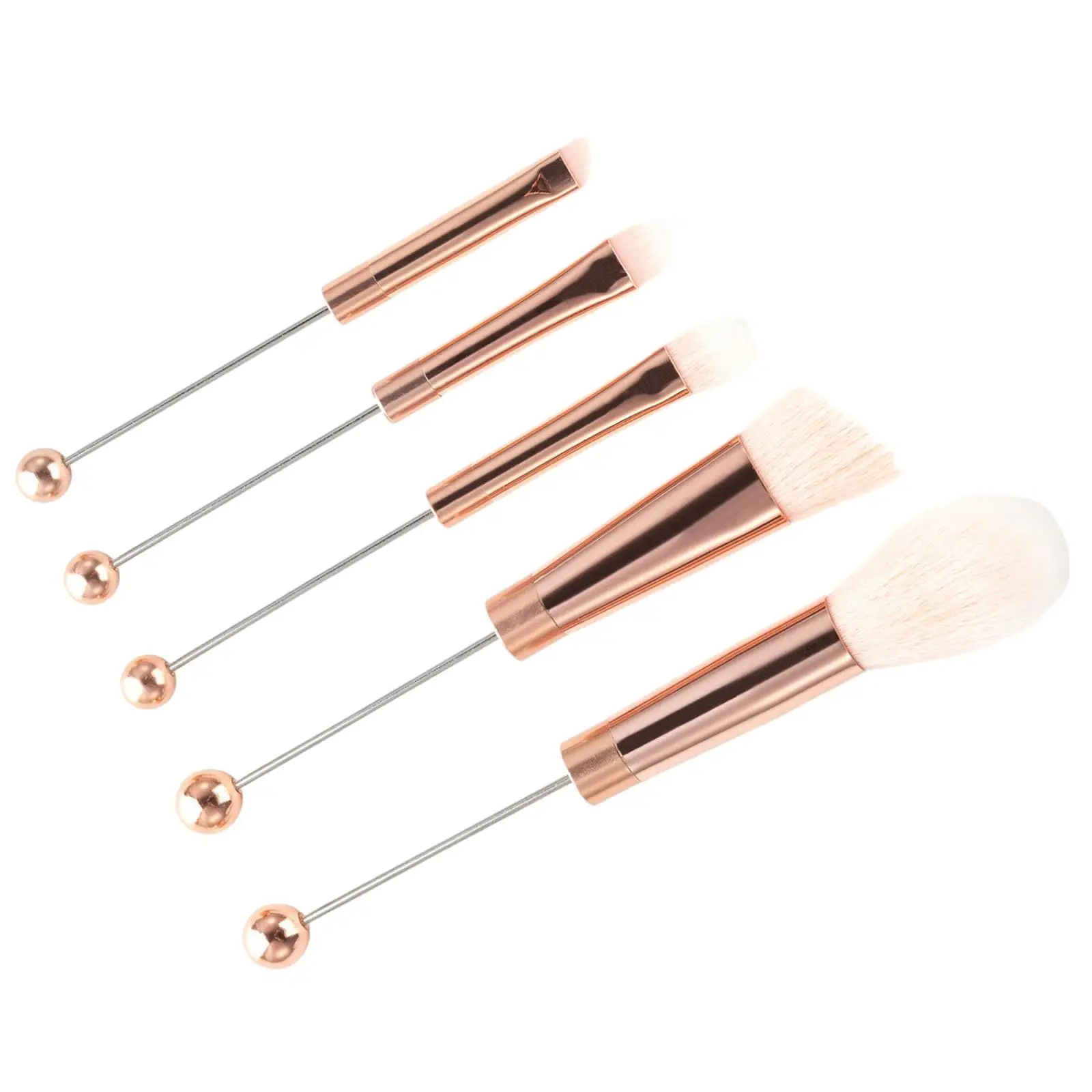 Ensemble de pinceaux perlés pour fard à barrage, pinceaux de maquillage professionnels pour la routine de beauté des femmes, 5 pièces