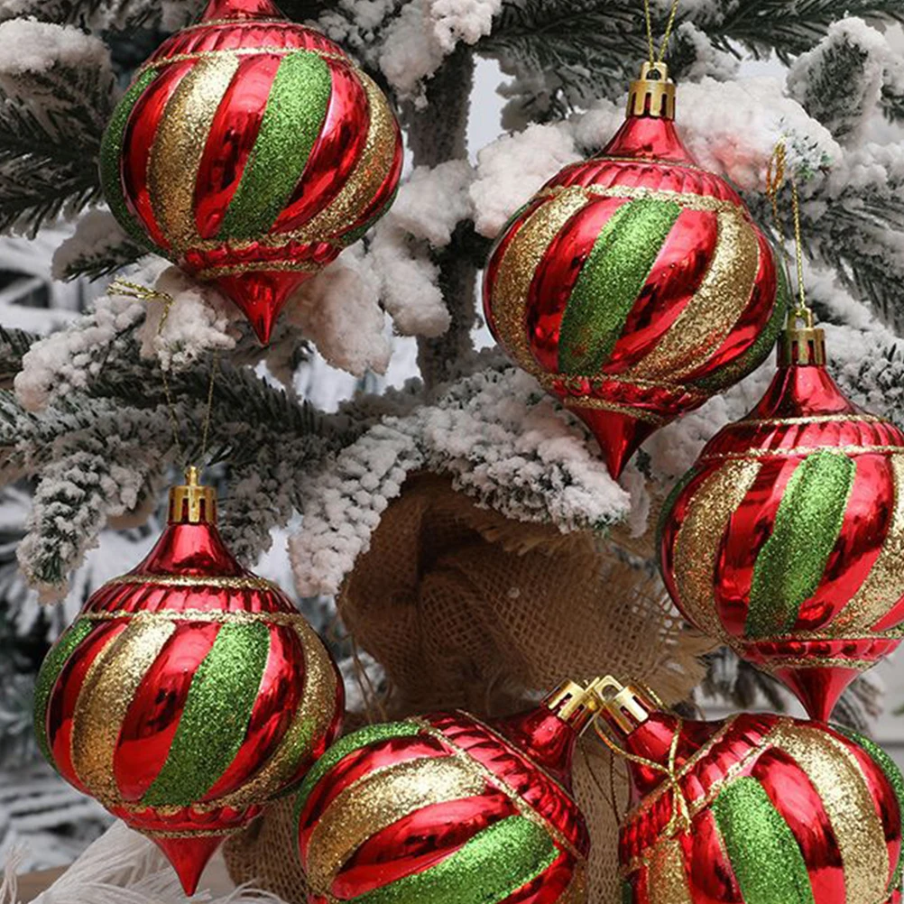 

6 Pcs Christmas Ball Decoration Decorations Balls Decorative Hanging for Xmas Tree Ornaments Pendant