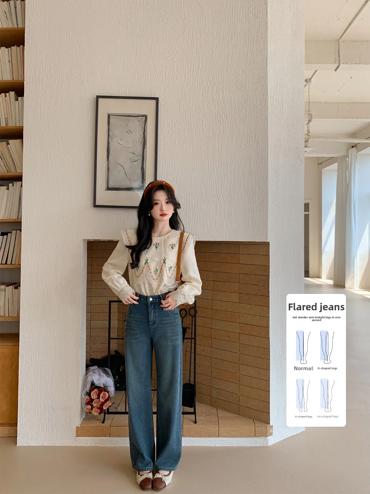 

Пушистая белка Miss Long Leg Happy Jeans Waed Slim Straight Leg Jeans Женские весенне-осенние текстуры Not Piy Leg God Pants